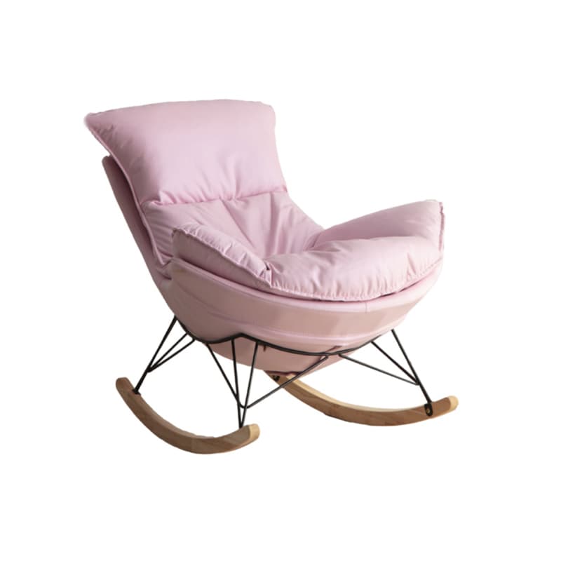 Modern Upholstered Rocking Chair Set with Slipcover and Ottoman - image 13