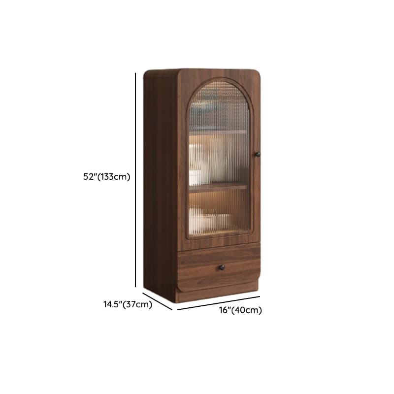Rectangular Accent Cabinet with Closet, Glazed Door, Cabinet Knobs, Chalk/Sepia Top, Soft Close Drawer, and Stain Resistant Finish - image 10