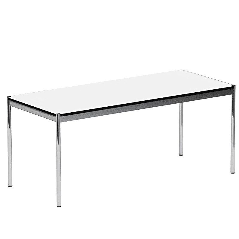 Fixed Table Standard Height Rectangular Dining Table for 8/4 People/6 People with Stainless Steel Legs and a Top in Engineered Wood in a Modern Simple Style - image 3
