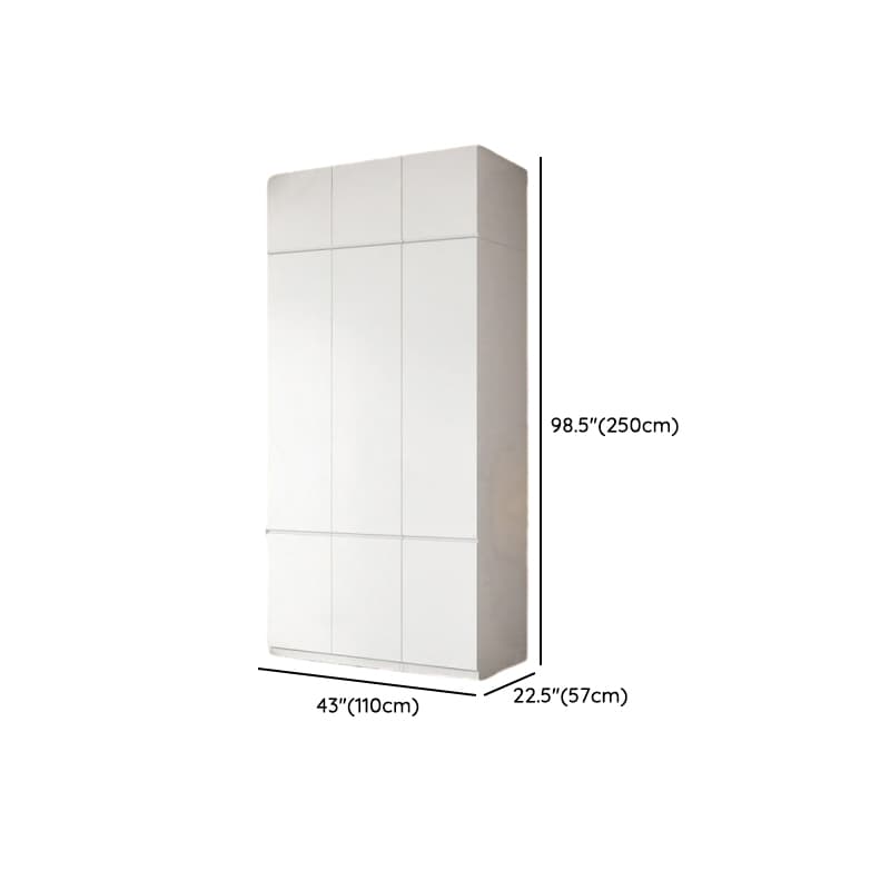 White Contemporary Alloy Cabinet Armoire with 3/6/9 Drawers, Flexible Shelf, and Hanging Rod - image 33