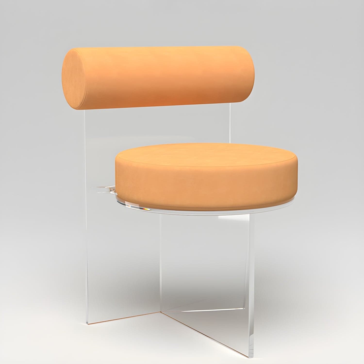 Modern Clear Leg Side Chair with Solid Back and Low Back Heights for Kitchen & Dining - image 5