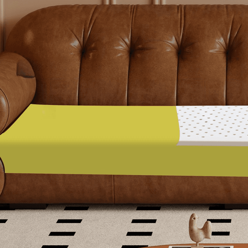 Tear Resistant Standard Sofa with Pu/Flannel Upholstery in White/Sage/Light Brown - image 13