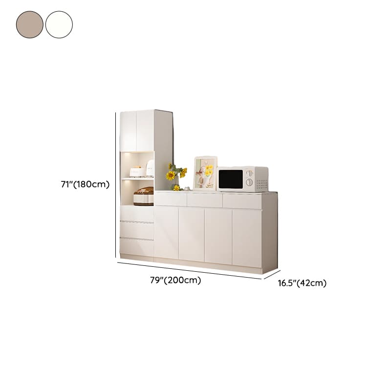 Simple Sideboard with Multiple Drawers, Closet Cabinet, Standard and Narrow Sizes, 1 or 2 Shelves, Wood Countertop, 2 to 5 Doors - image 19