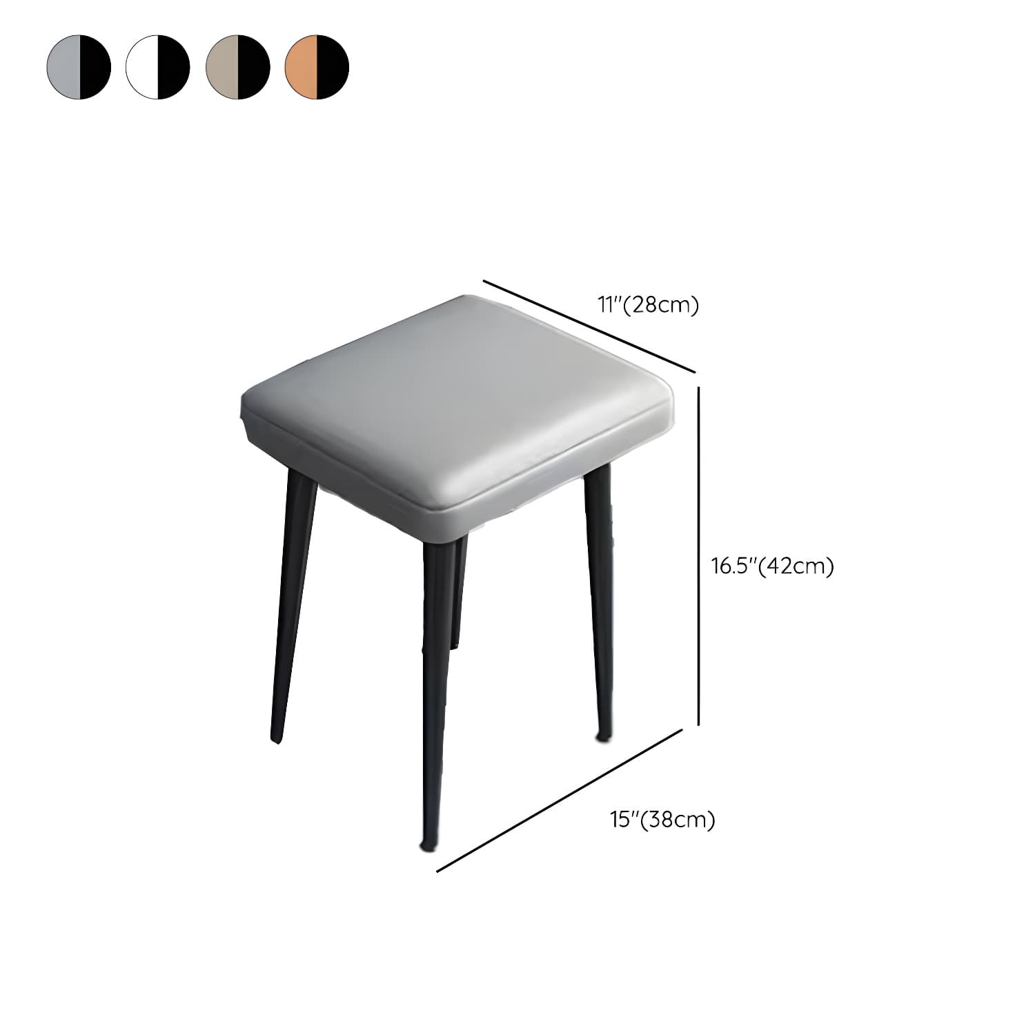 Contemporary Make-up Vanity with Stone Top and Metal Legs for Bedroom - image 14