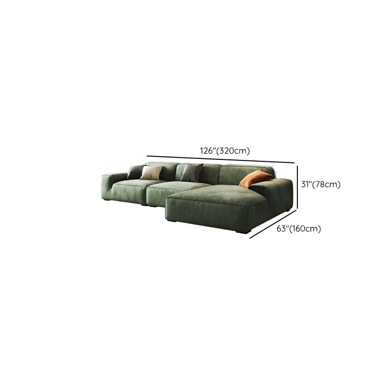 Living Room Use L-Shape/Straight Pine Green Right Hand Facing/Horizontal Sofa Chaise/Sofa with Concealed Support - image 21