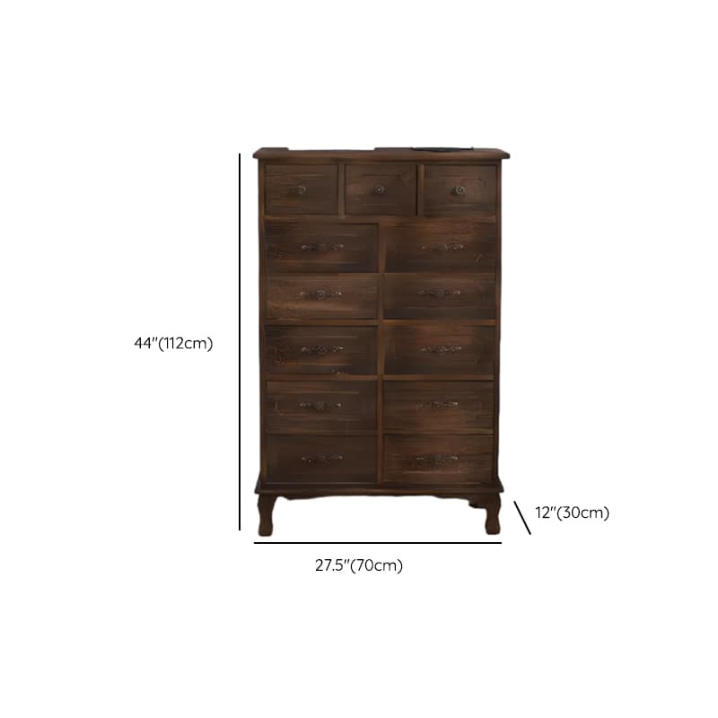 French Wood Vertical Console Dresser with 9 Drawers/7 Drawers/10 Drawers - image 34