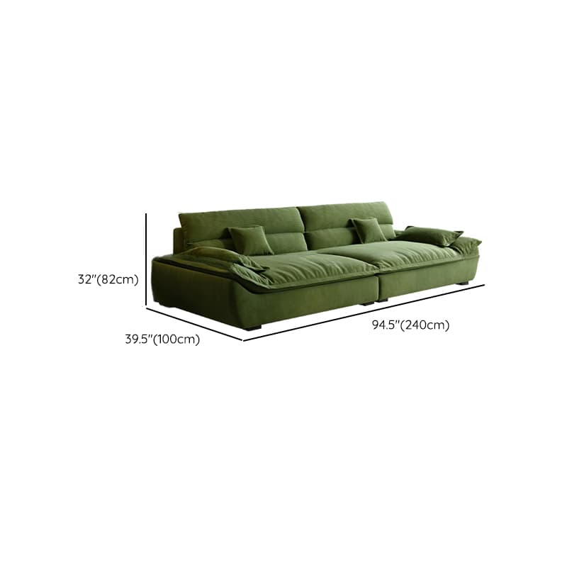 Emerald Green Standard/Single Sofa with Arm and 4/3 Pillows - image 8