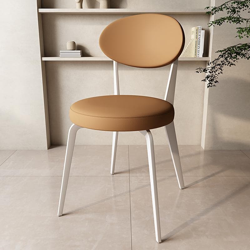 Dining Room Open Back Upholstered Dining Side Chair with Metal Frame - image 3