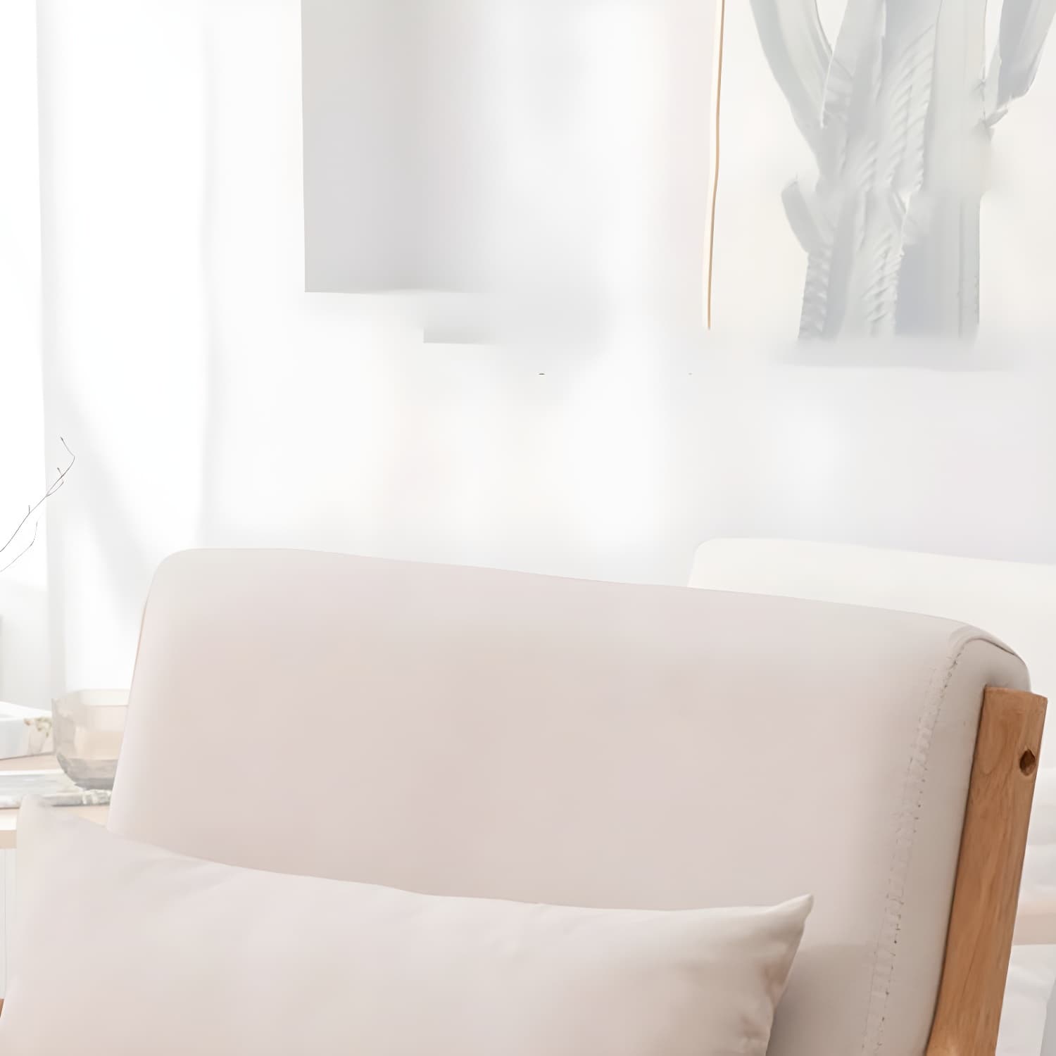 Mid-Century Modern Rocking Accent Chair with Solid Wood Frame and a Pillow - image 14