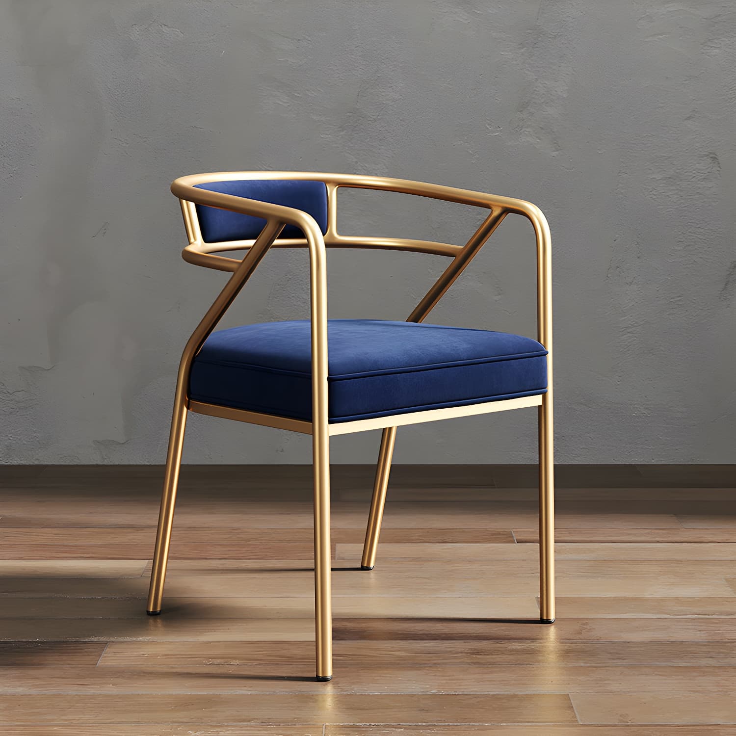 Glam Dining Chair Open Back Upholstered Dining Side Chair with Metal Legs - image 6
