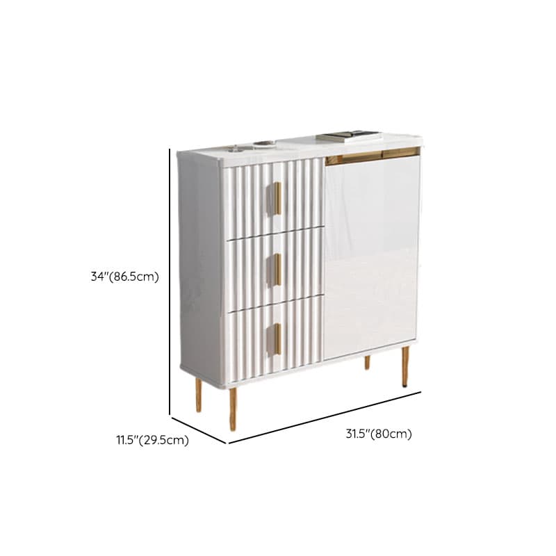 Luxurious Chalk Stone Standard Flooring Sideboard with 3 Doors & Variable Shelf - image 24