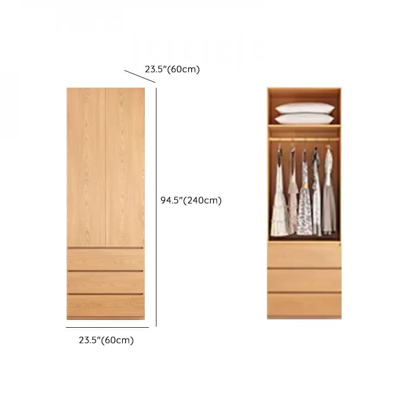 Natural Finish Unfixed Almirah Manufactured Wood Soft Close Drawer Soft Close Door Hinged - image 23