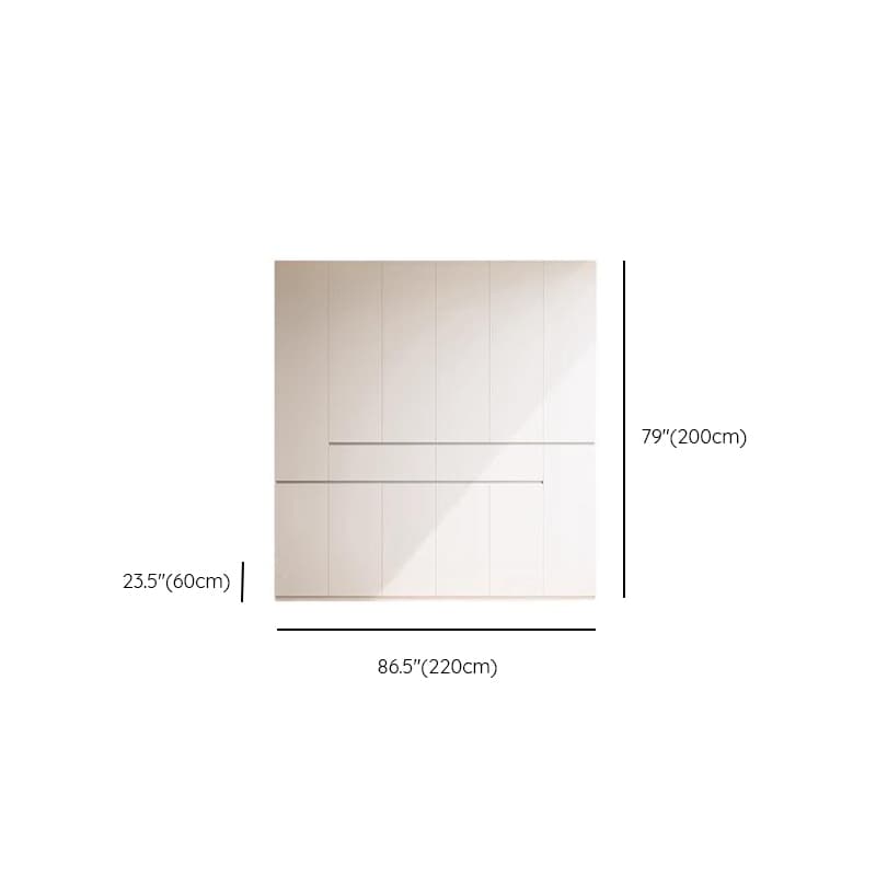 Chalk Minimalist Wood Cabinet Armoire with Soft Close Drawer and Door, Interior Shelves, and Clothing Rod - image 16