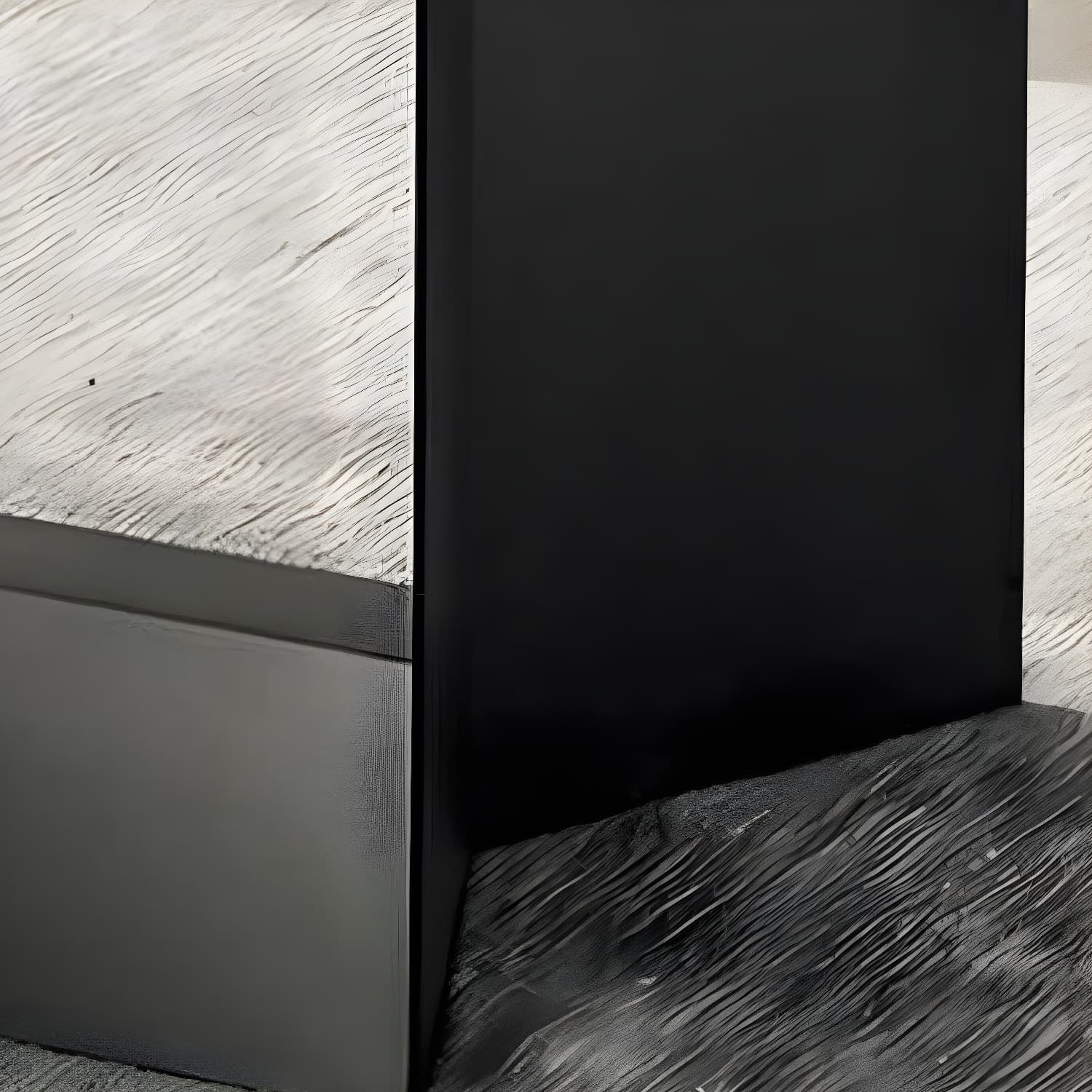 Sophisticated Modern Rectangle Stone Kitchen & Dining Table with Black Metal Trestle Base - image 9