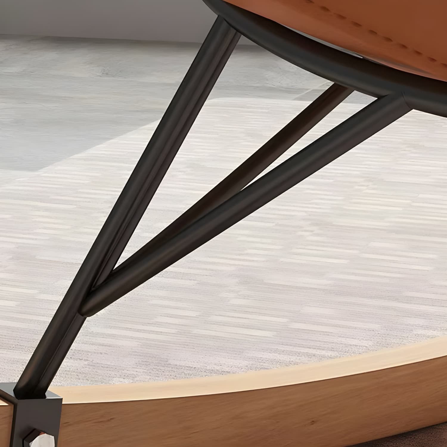 Stylish and Modern Upholstered Rocking Chair with Natural Wood Legs - image 14