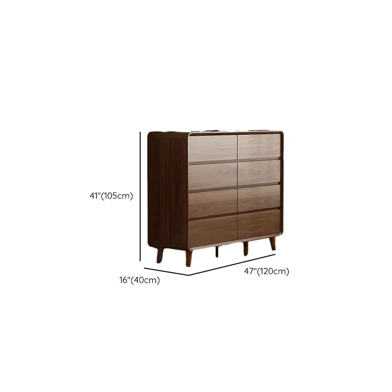Cocoa Retro Rubberwood Semainier for Sleeping Quarters with 6 Drawers Horizontal - image 8