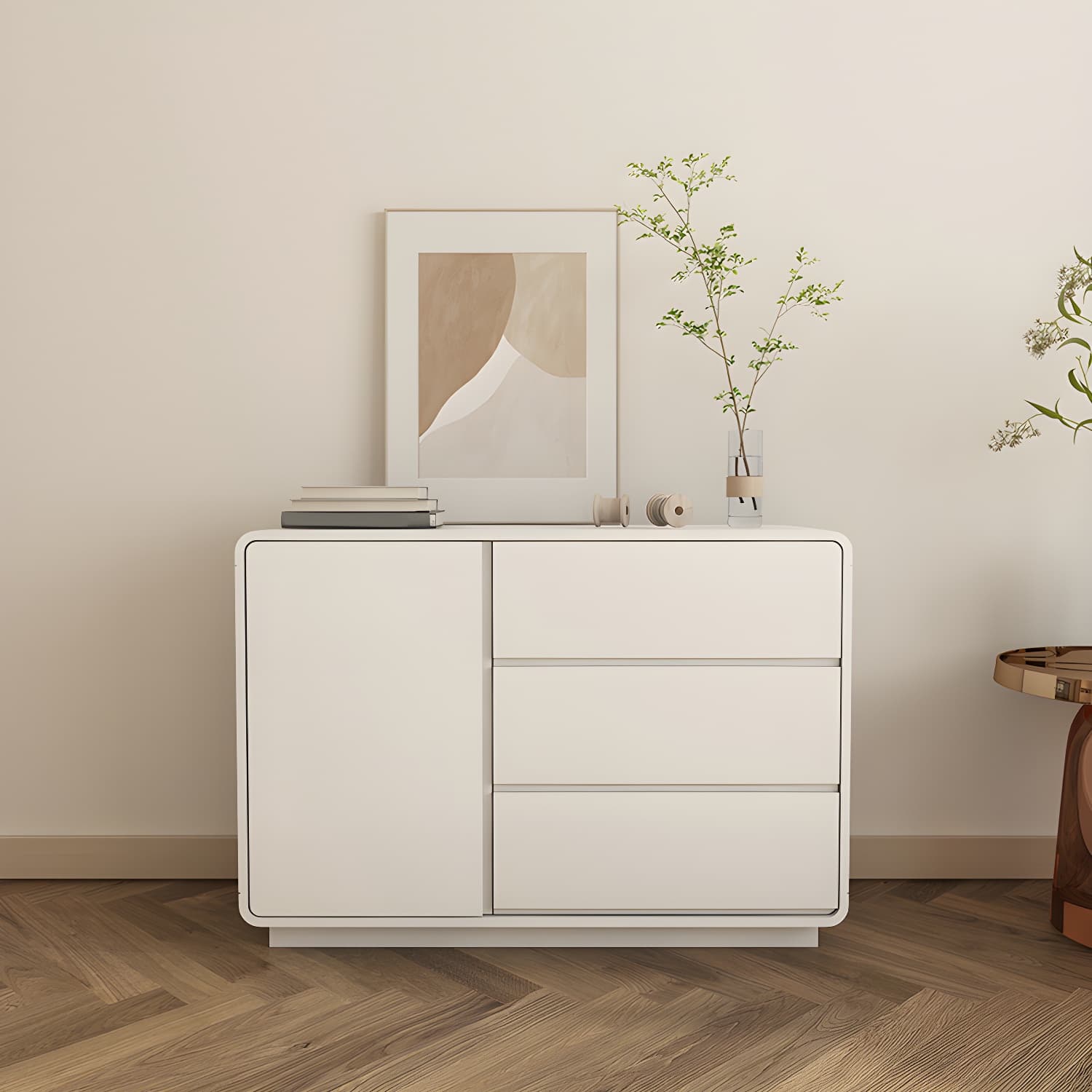 Modern White Double Dresser with Drawers and Soft Close Glides - image 3