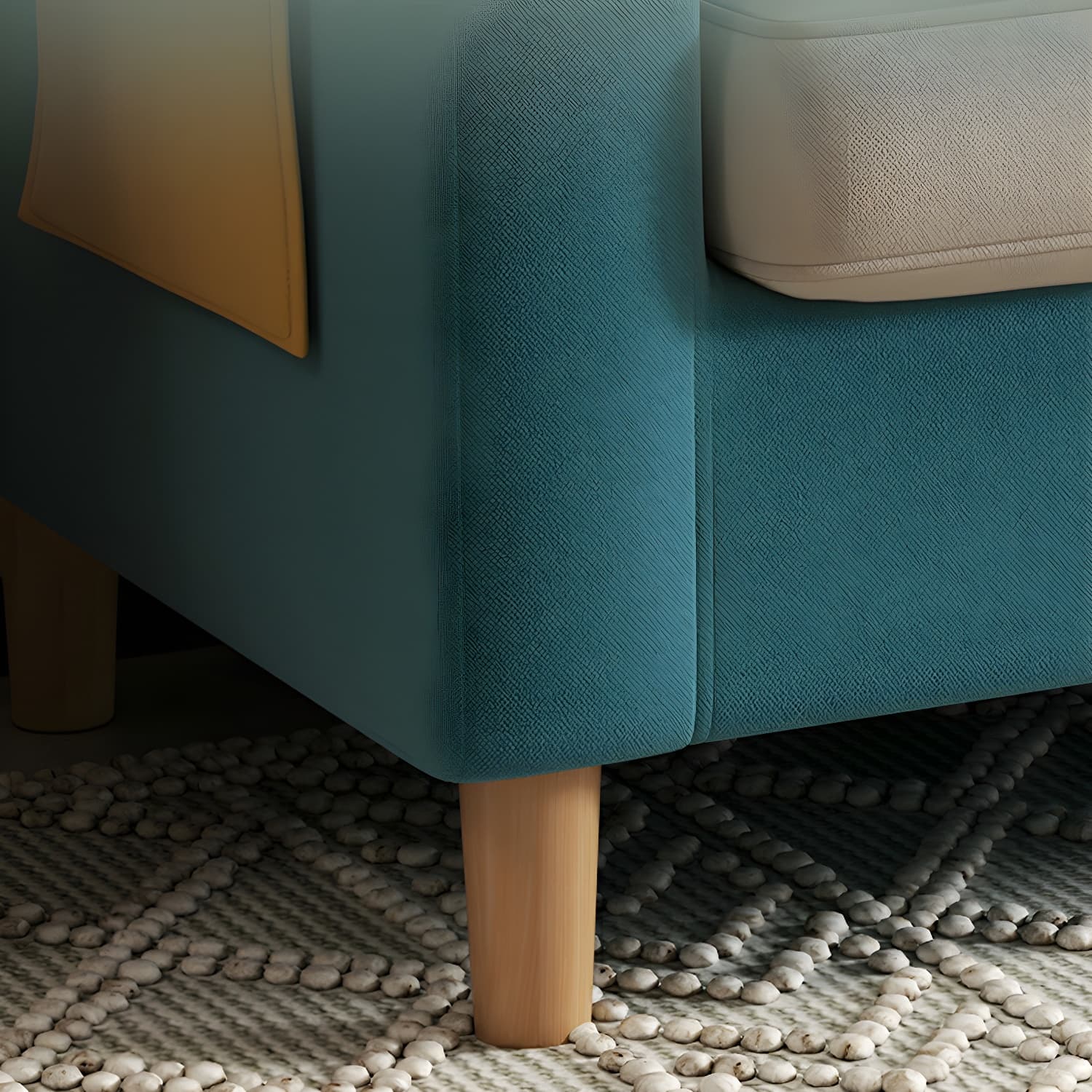 Contemporary Square Arm Loveseat with Machine Washable Cover and Pillows - image 23