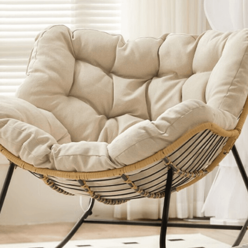 Midnight Black/Chalk/Cocoa Ergonomic Rocking Chair Couch with Rear Back, Stationary - image 10