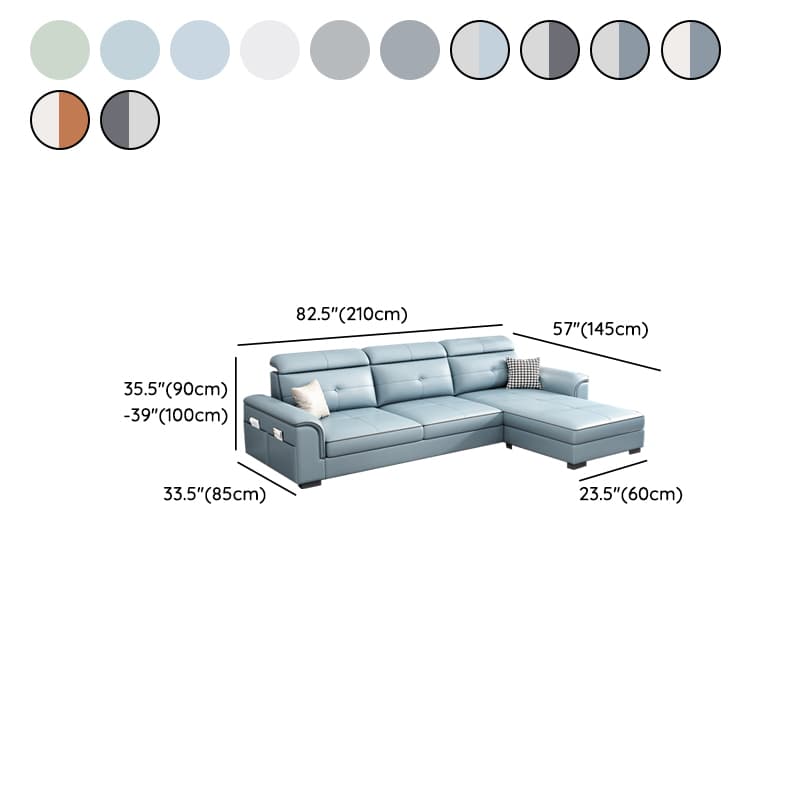 Elegant Tech Cloth Sectional Sofa in L-Shape Design with Cozy Seat Cushions - image 22