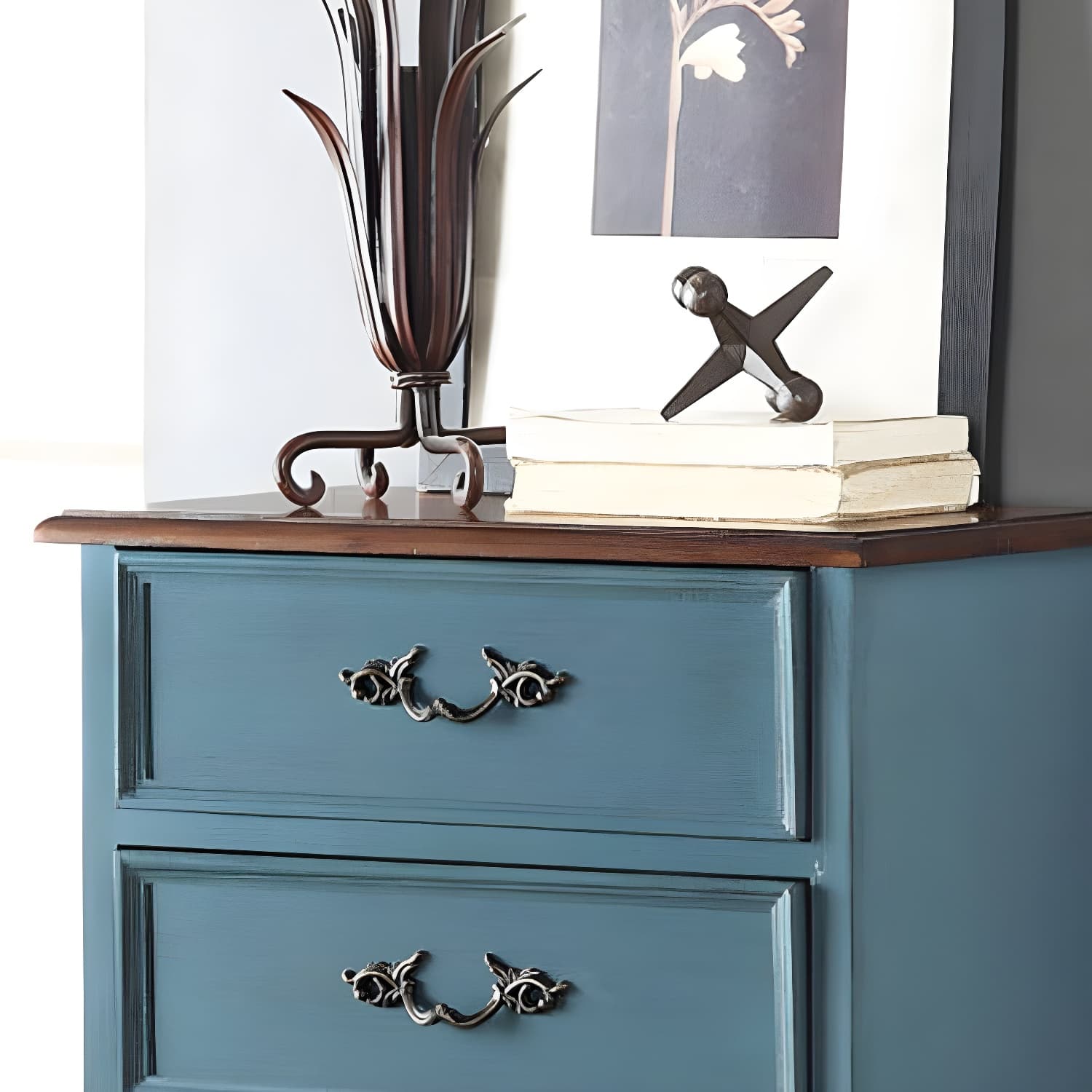Bedroom Storage Chest Wooden Nautical Vertical Chest with Drawers - image 19