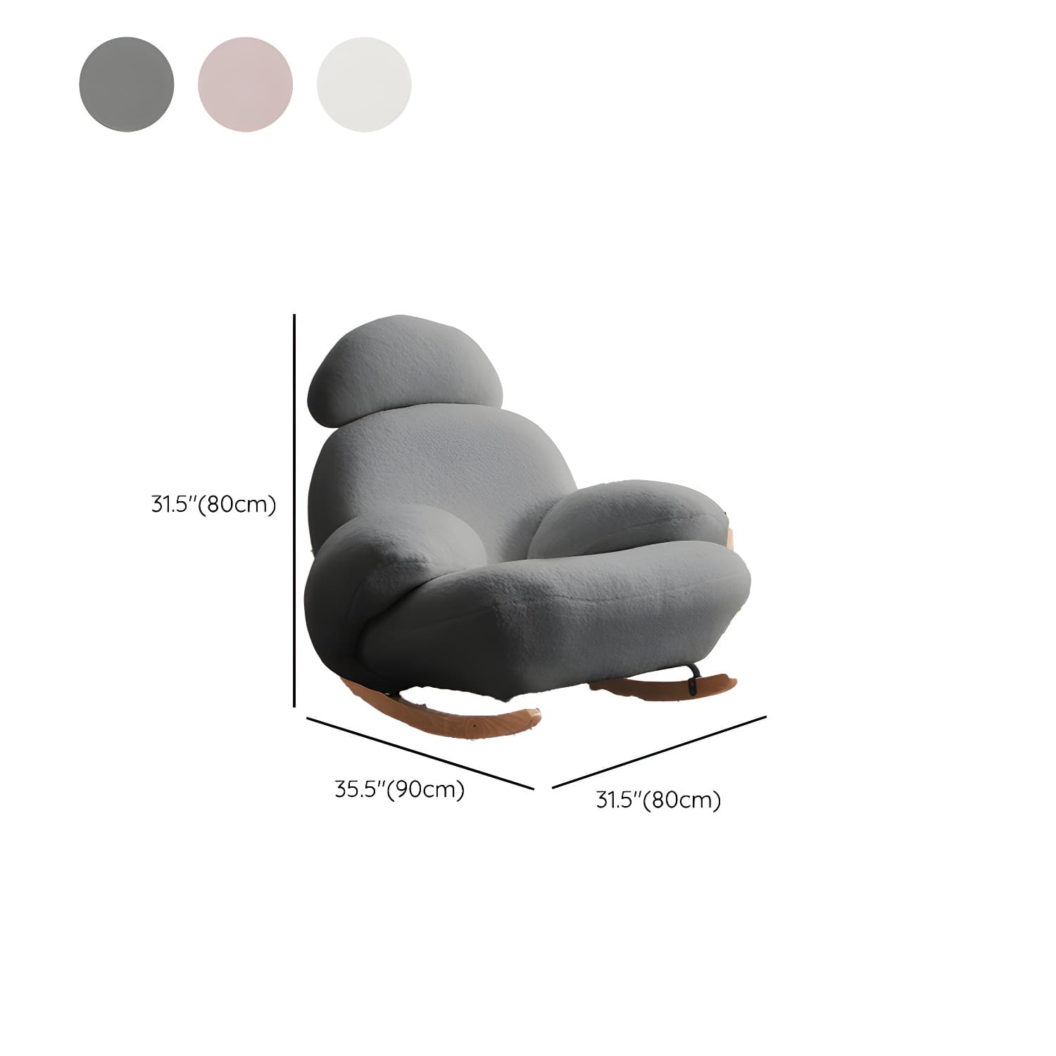 Spindle Living Room Contemporary Reclining Upholstered Rocking Accent Chair - image 27
