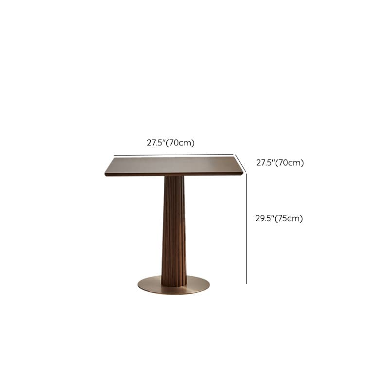Traditional Brown Wood Dining Table with Wooden Top and Oak Pedestal Base - image 14