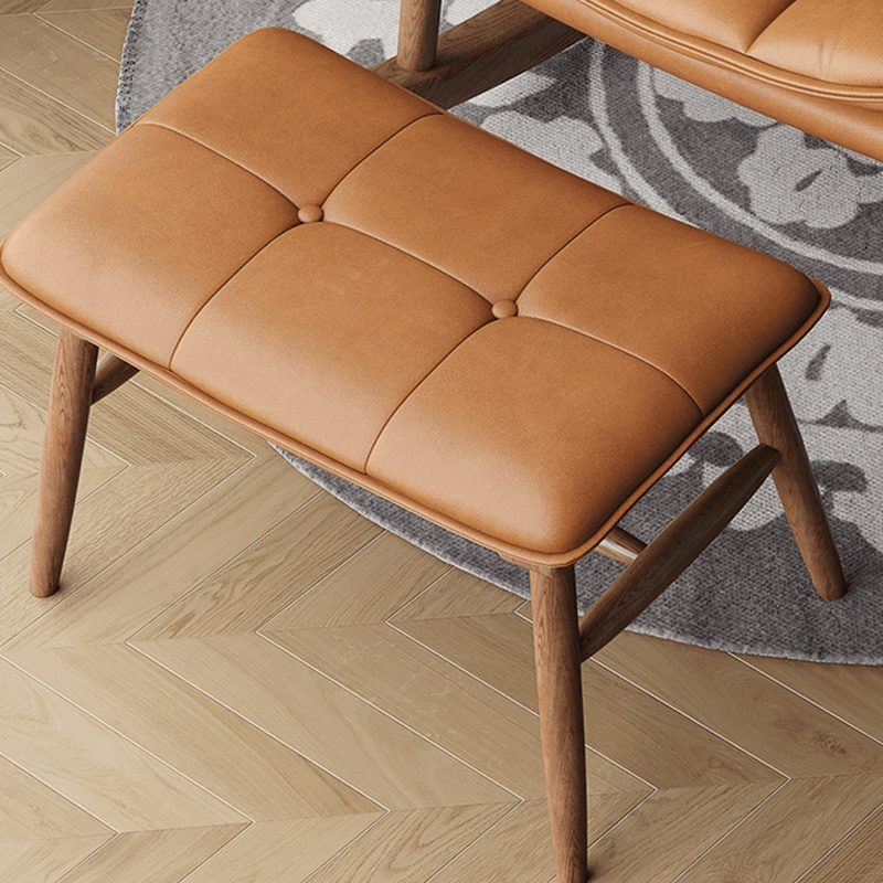 Simple Upholstered Rocking Chair with Ottoman, Scratch-tolerant Padded Track Arm, 2 Piece Set - image 15