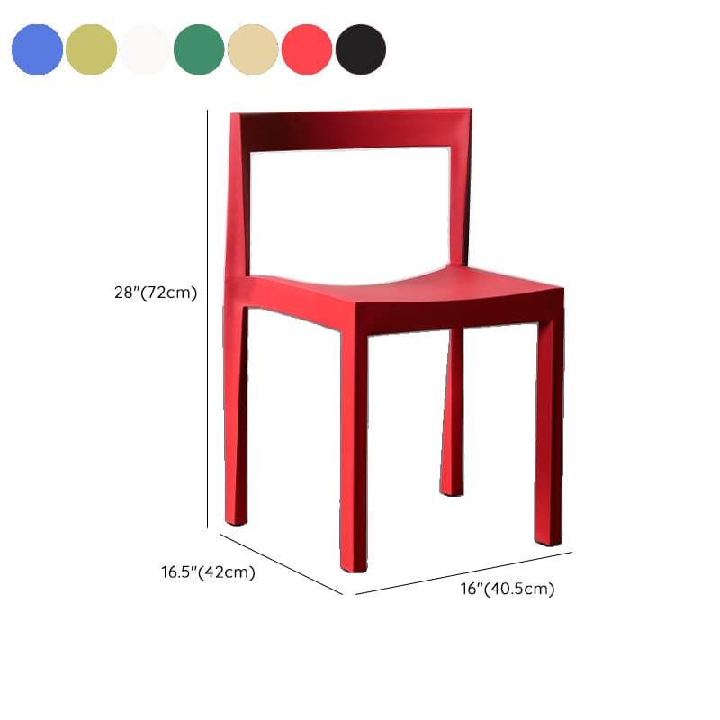 Casual Polymer Compound Dark Blue/Emerald Green/Rose Uncovered Back Side Chair, Pileable - image 14