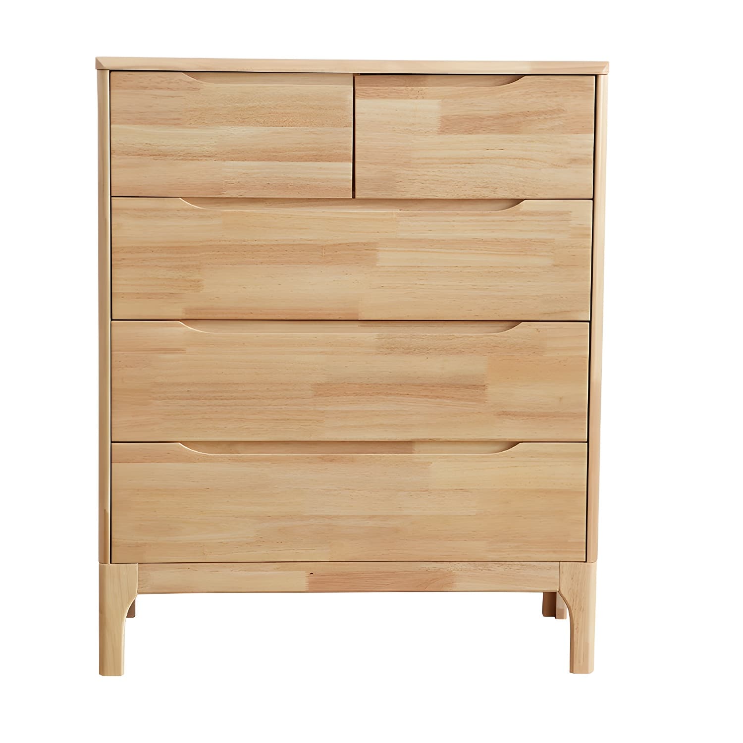 Rectangular Rubberwood Chest Mid-Century Modern Accent Chest - image 14