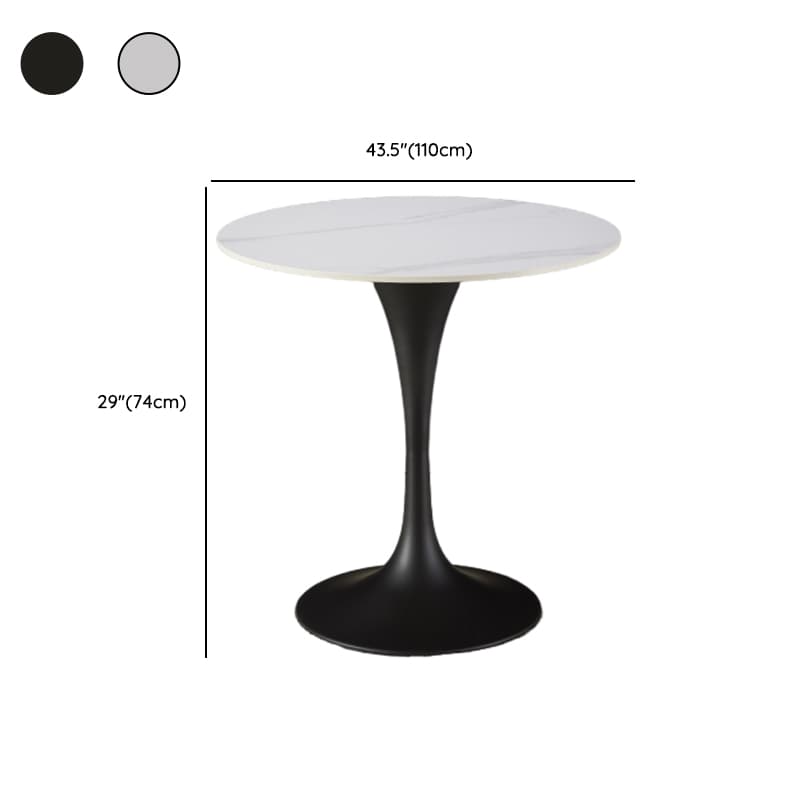 Chalk Circular Stone Art Deco/Glamorous Dining Table for 2, Scratch-immune & Fixed Table - image 18