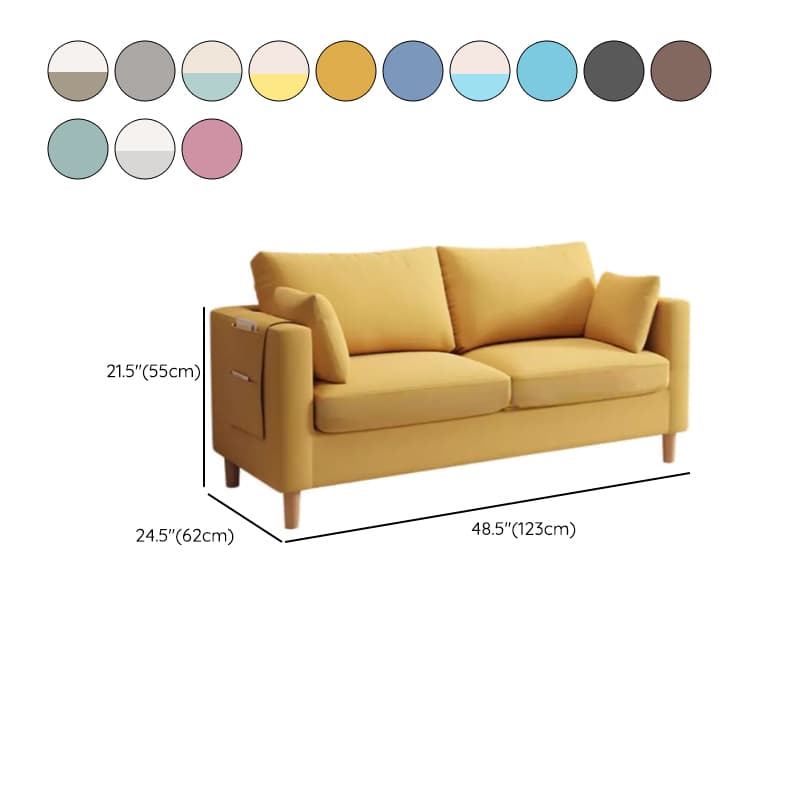 Cream/Dove Grey/Cerulean Loveseat with Slipcover, Wide Pillow Back, Receptacle and 2 Pillows - image 23