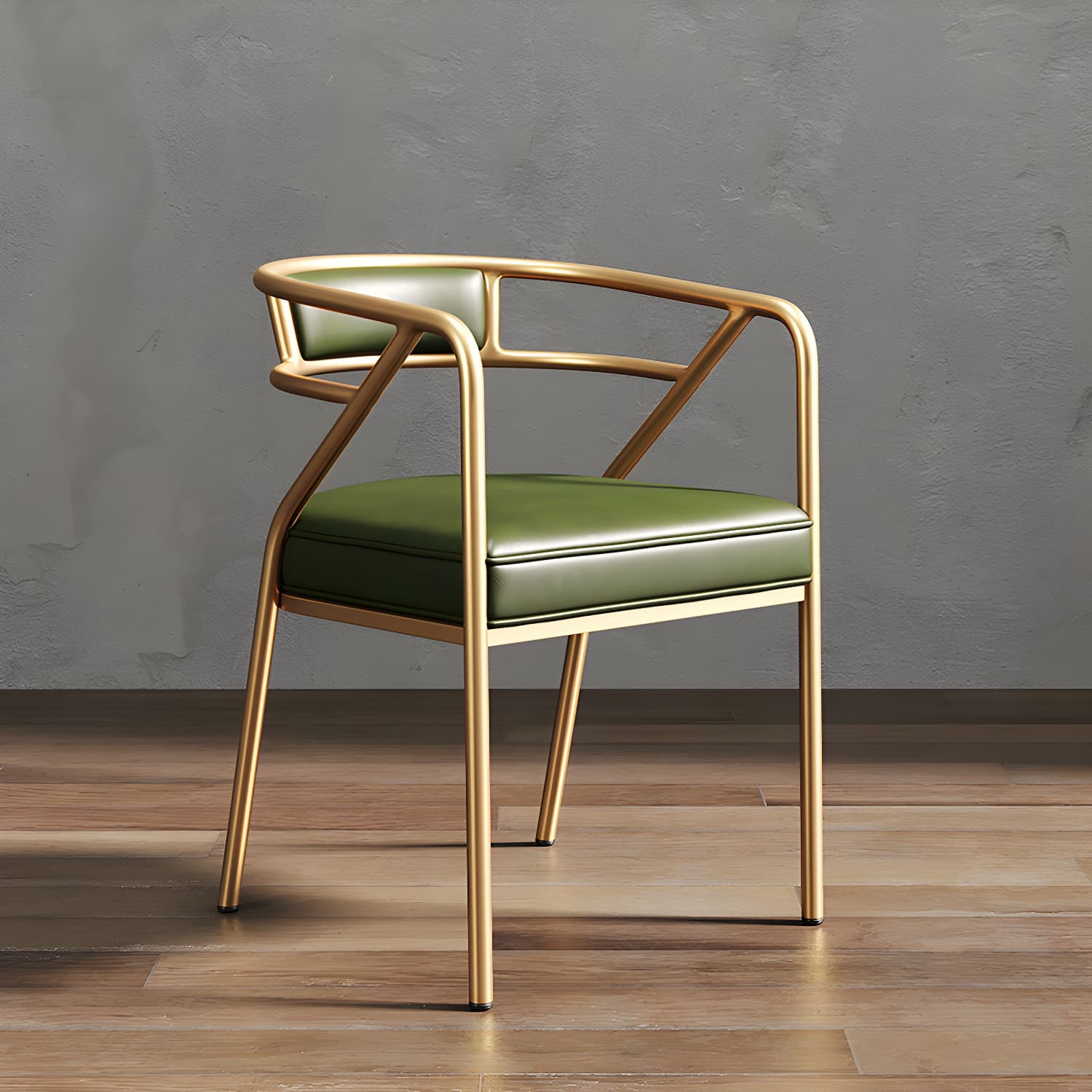 Glam Dining Chair Open Back Upholstered Dining Side Chair with Metal Legs - image 15