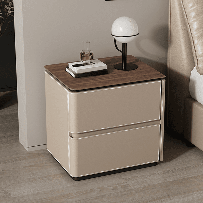 Organic Modern Nightstand With Drawer Organization featuring 2 Drawers and Composite Wood Countertop - image 7