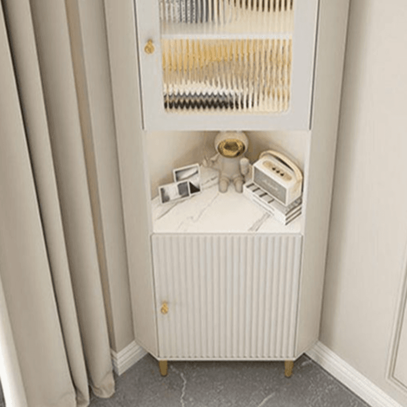 Grey/Beige Engineered Wood Utility Cabinet with Illuminating in a Modern Style - image 14