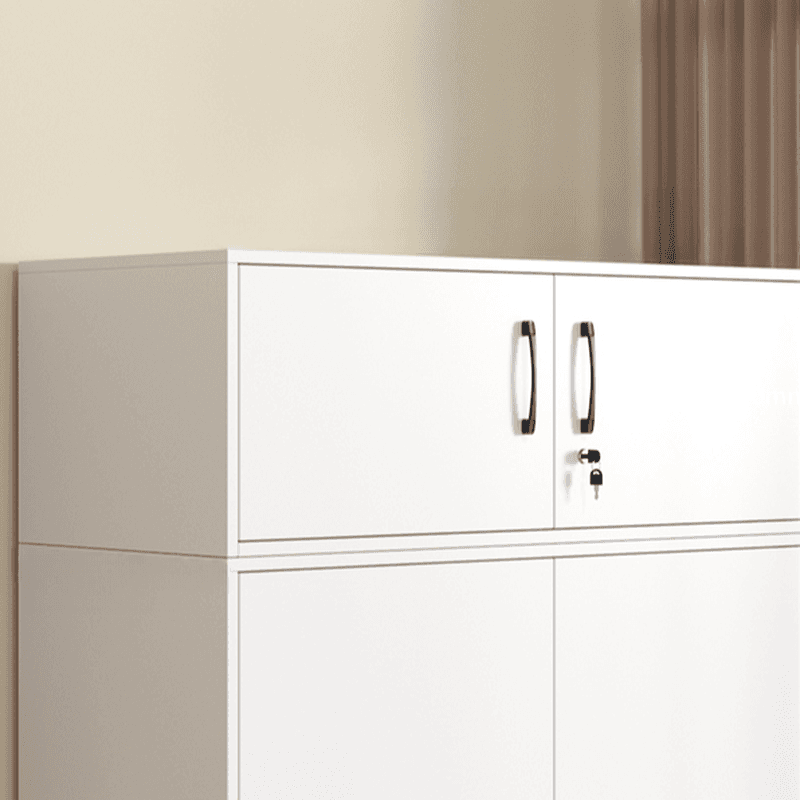 White Modish Steel Independent Armoire Cabinet with Adaptable Shelf, Soft Close Door, and Clothing Rod - image 9