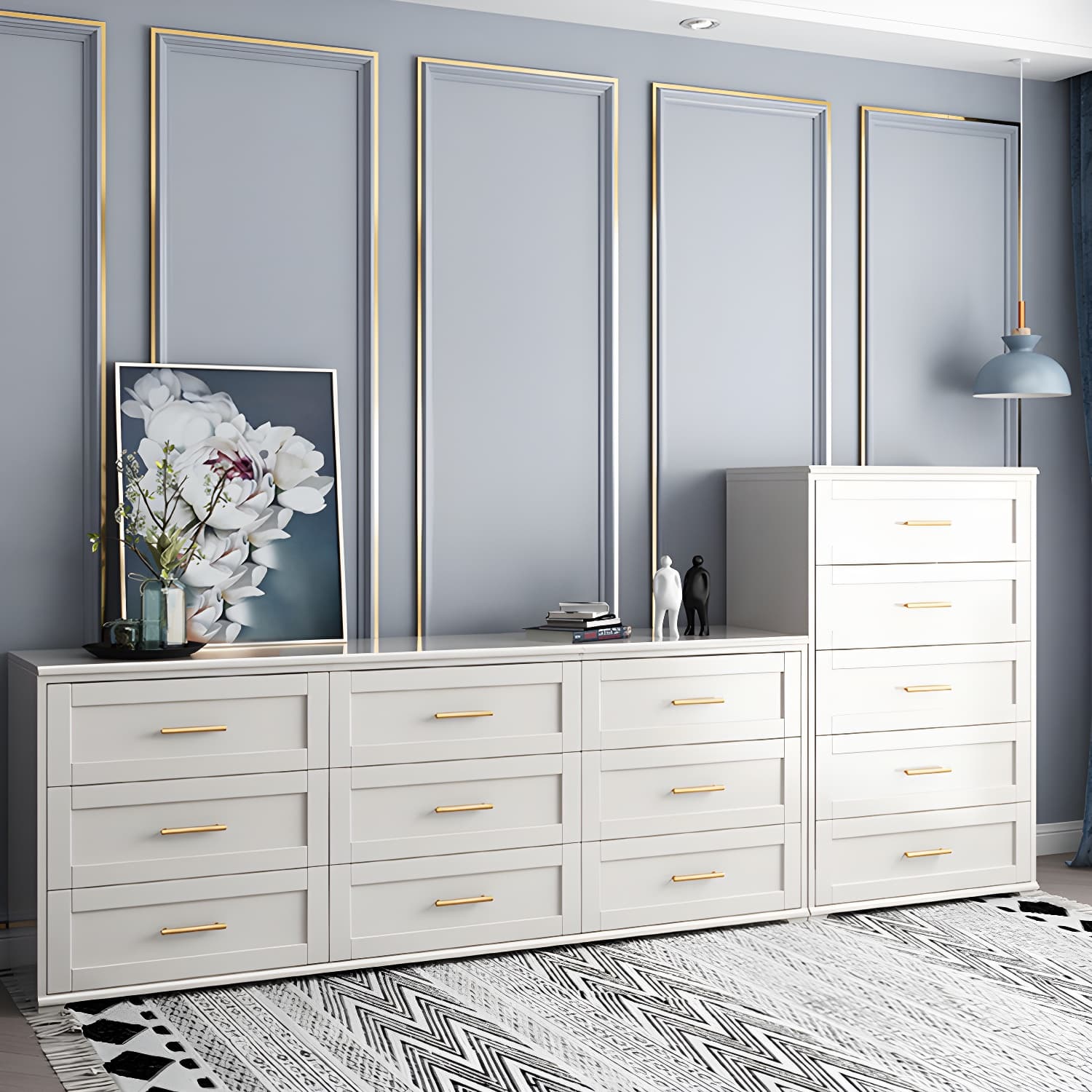 17.55-inch Width Solid Wood Storage Chest Classic Glam Storage Chest Dresser - image 10