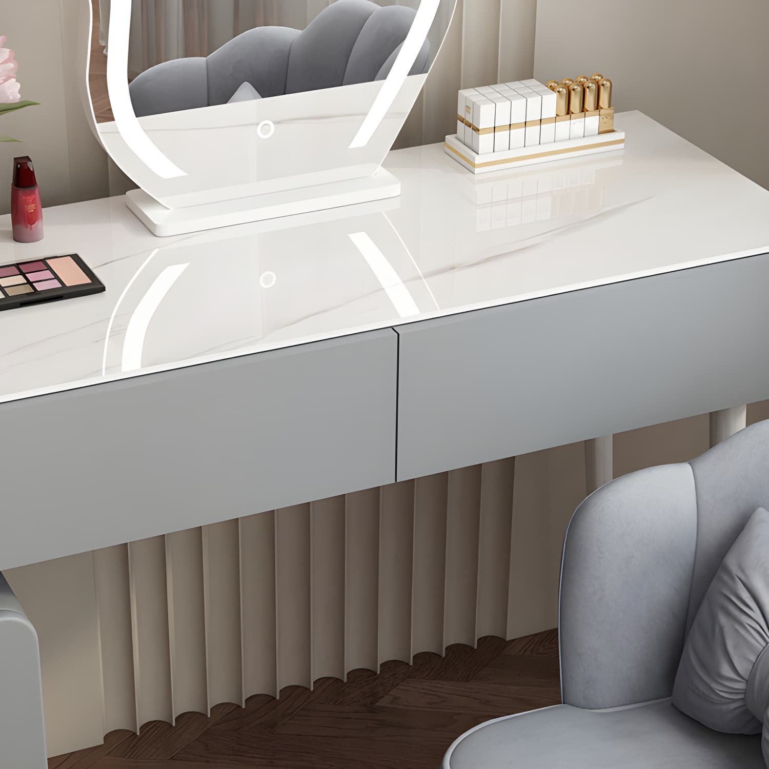 Contemporary Stone Top Vanity Dressing Table Bedroom Make-up Vanity - image 8
