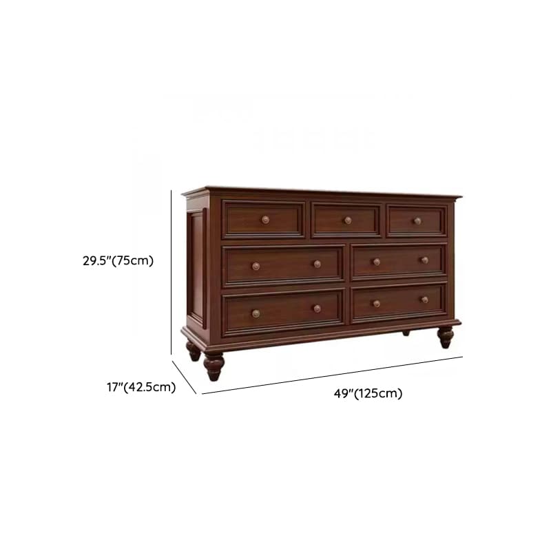 Cocoa Retro Ash Wood Double Dresser/Lingerie Chest/Bachelor Chest with 9/7/8 Drawers in Horizontal/Vertical Orientation - image 18