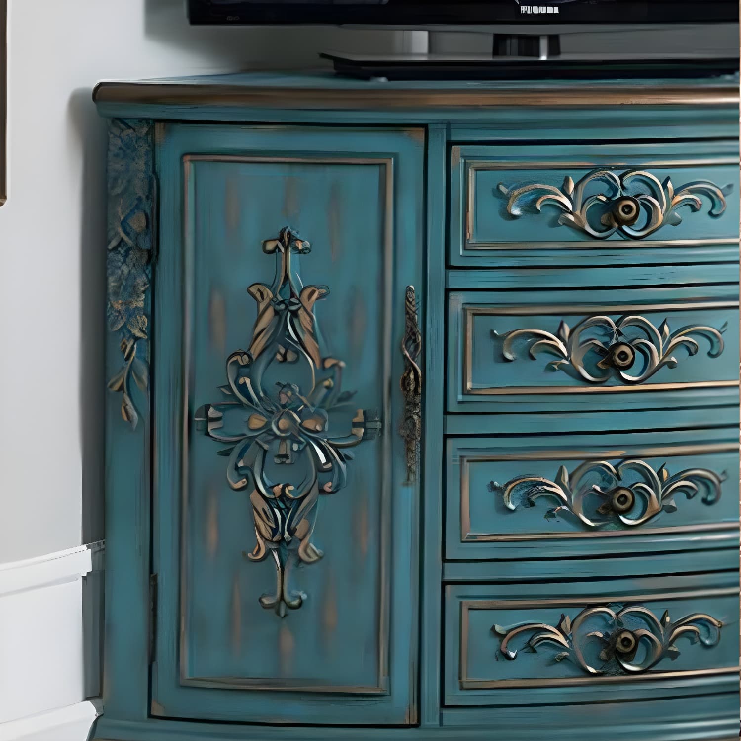 Wooden TV Cabinet Modern Style Home Simple Corner TV Stand Console - image 7