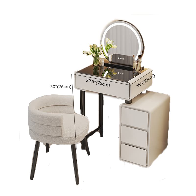 Standard/Small Lumber Vanity Set with 4/5 Drawers, White Seating, Mirror Lights, and Lighting System - image 10