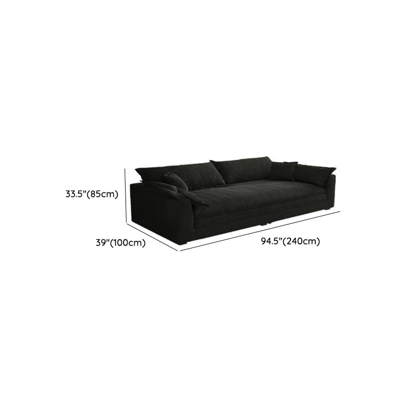 Art Deco Ink Solid Color Water Resistant Sofa Couch/Single Sofa for 5-seater/4-seater/6-seater with 2 Pillows - image 12