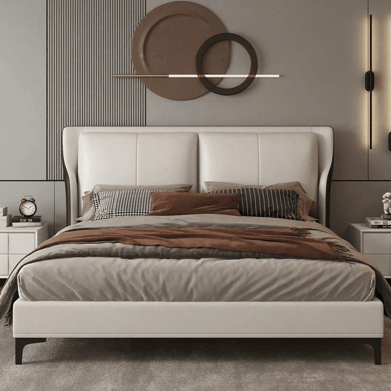 Simplistic Wingback Headboard in Rectangular Shape for Twin XL/Full/Queen Bed, Crafted from Lumber with No Distressing, Featuring Sponge Upholstery and Standard Height - image 9
