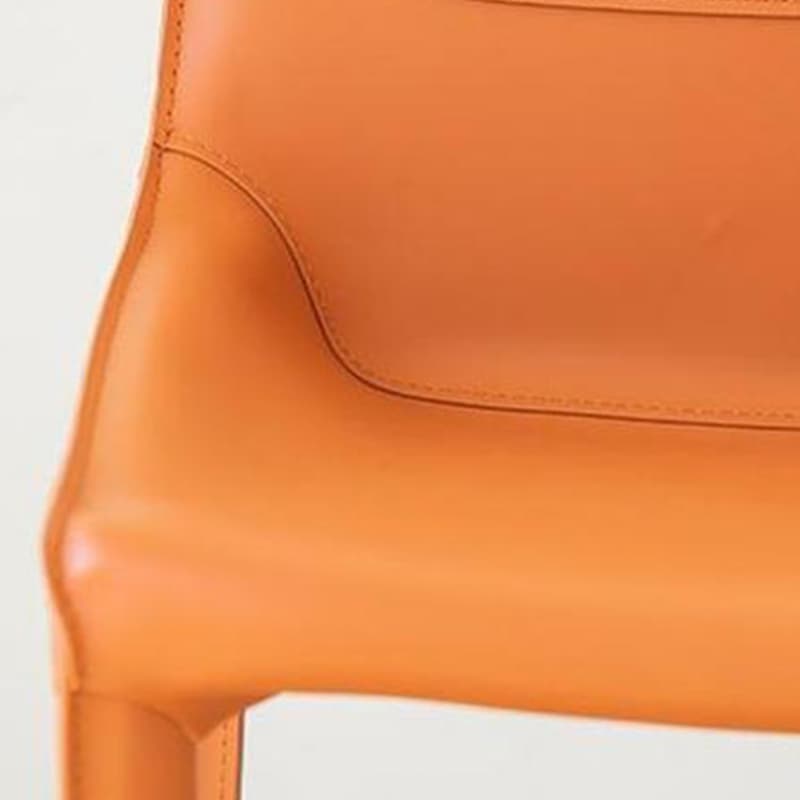 Modern Leather Armless Side Chair with Solid Back - Easy-Care, Warranty - image 24