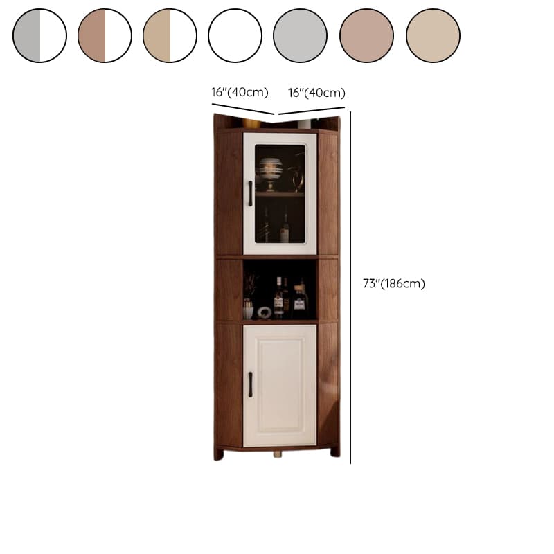 Gray/Wood Grain Unattached Accent Cabinet with Engineered Wood for Living Room - image 16