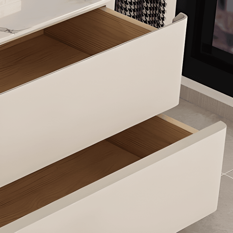 Casual Sintered Stone Countertop Drawer Storage Nightstand with 2 Drawers - image 11
