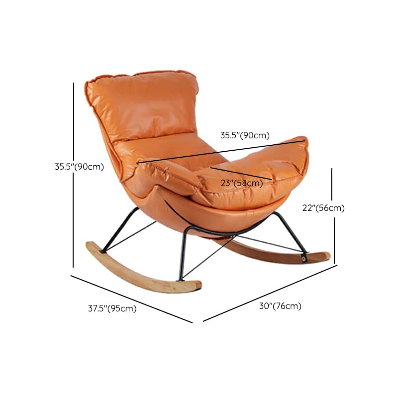 Comfortable Upholstered Rocking Chair with Solid Wood Frame for Modern Home Decor - image 20