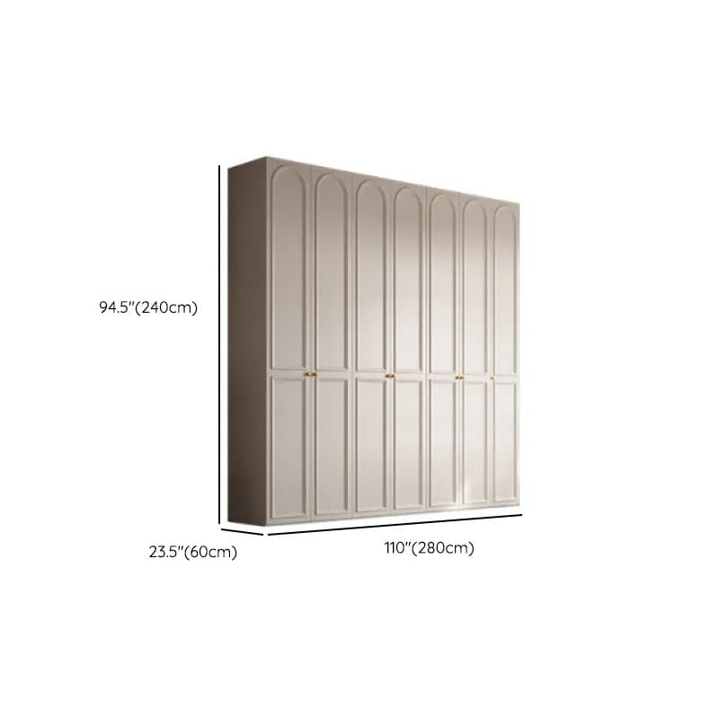 White Casual Wood Independent Armoire Cabinet with Soft Close Drawer, Soft Close Door, and Interior Shelves - image 24