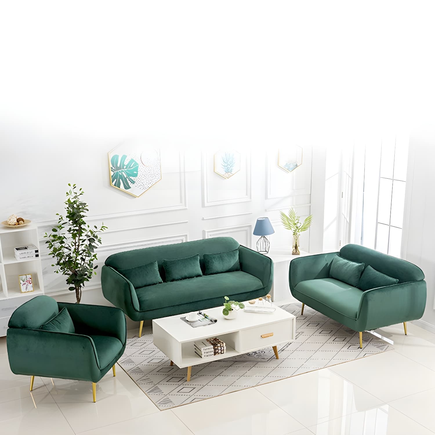 Glam Tight Back Loveseat with Flared Arm and Extra Pillows for Home and Apartment - image 20