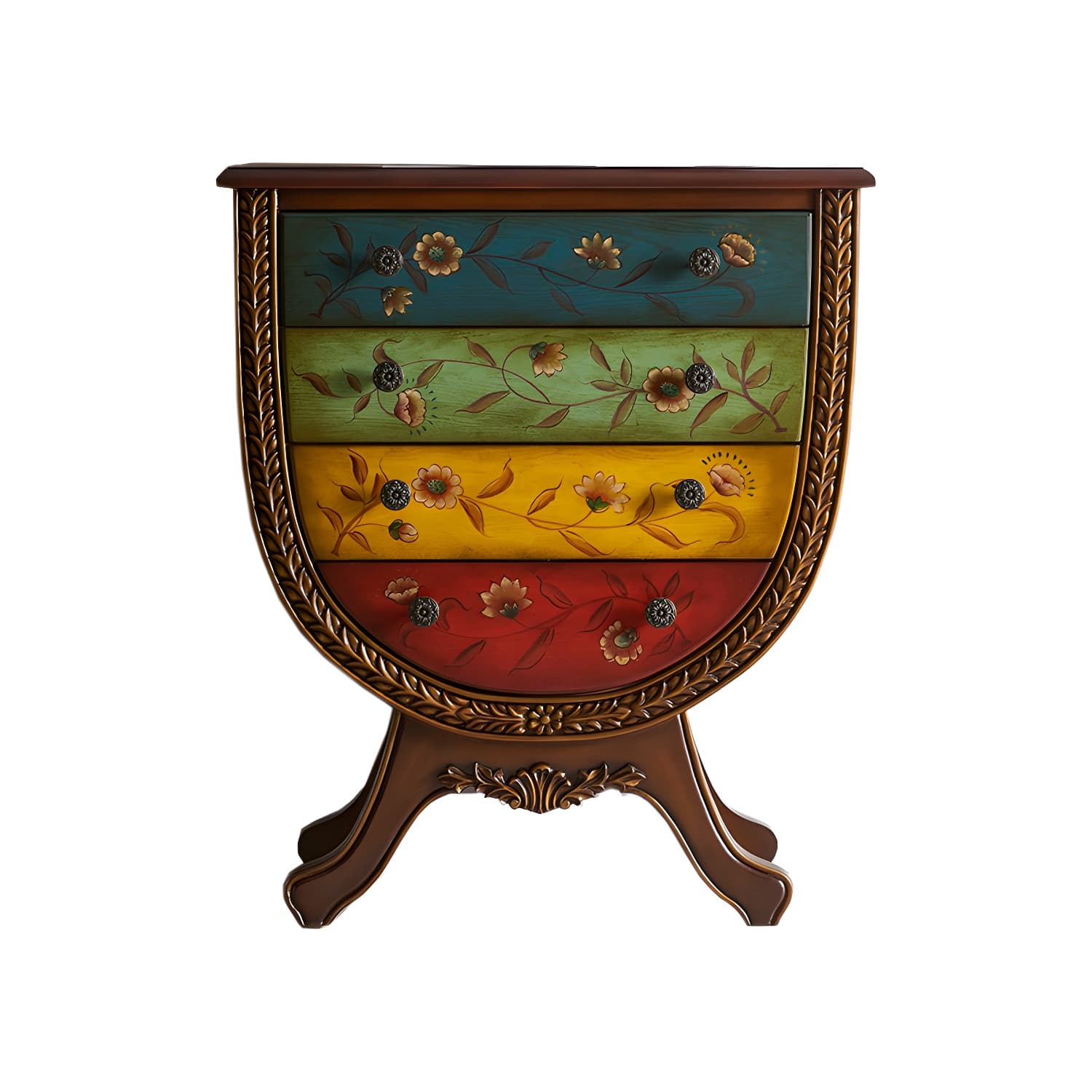 Rustic Wood Chest Vertical Chest with Drawers for Living Room - image 9